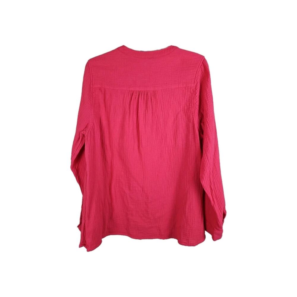 Anthropologie Mote Shirt Tunic Sz XXL Pullover Cotton Buttons pockets V neck - Picture 6 of 7